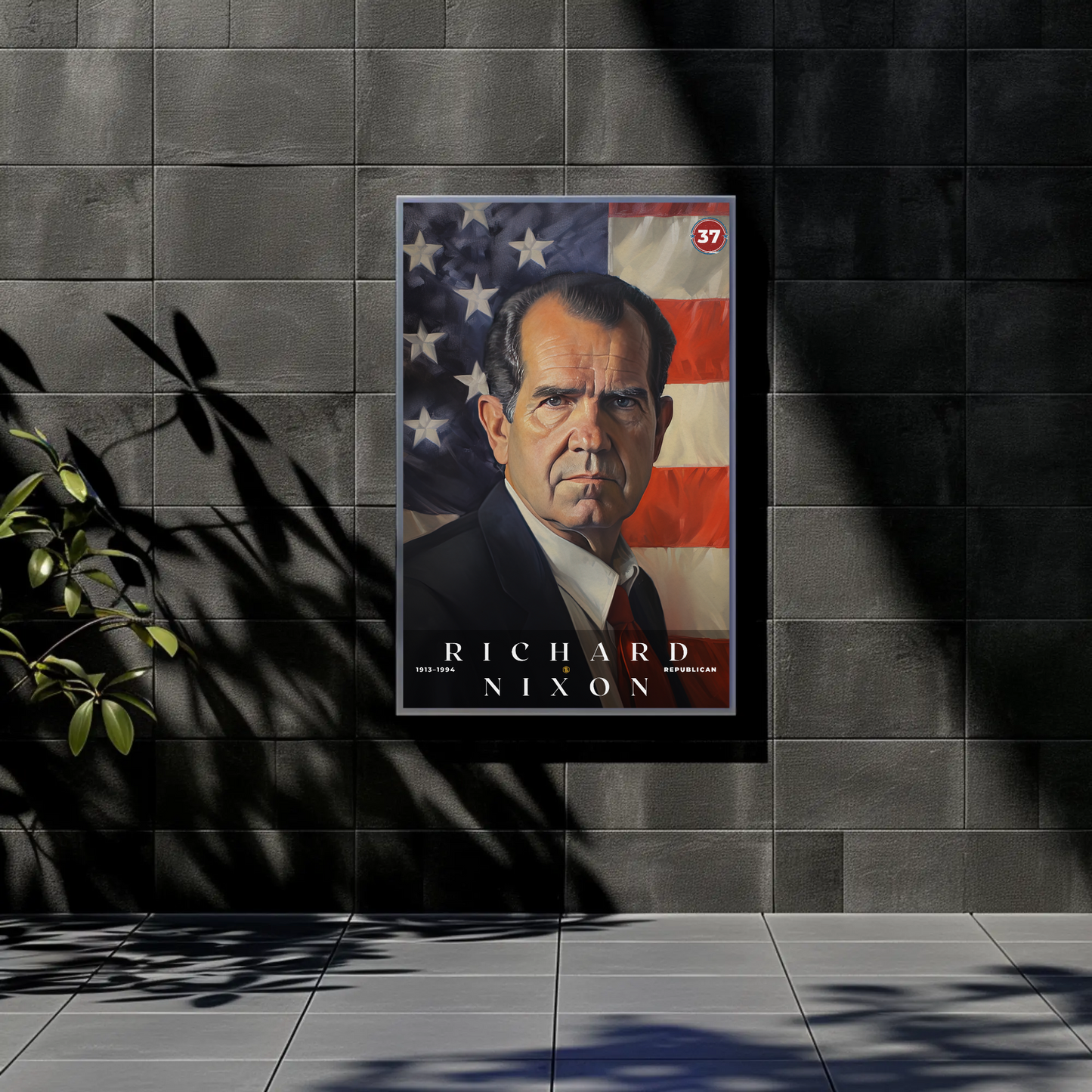 Richard Nixon 37th President Of The United States Portrait