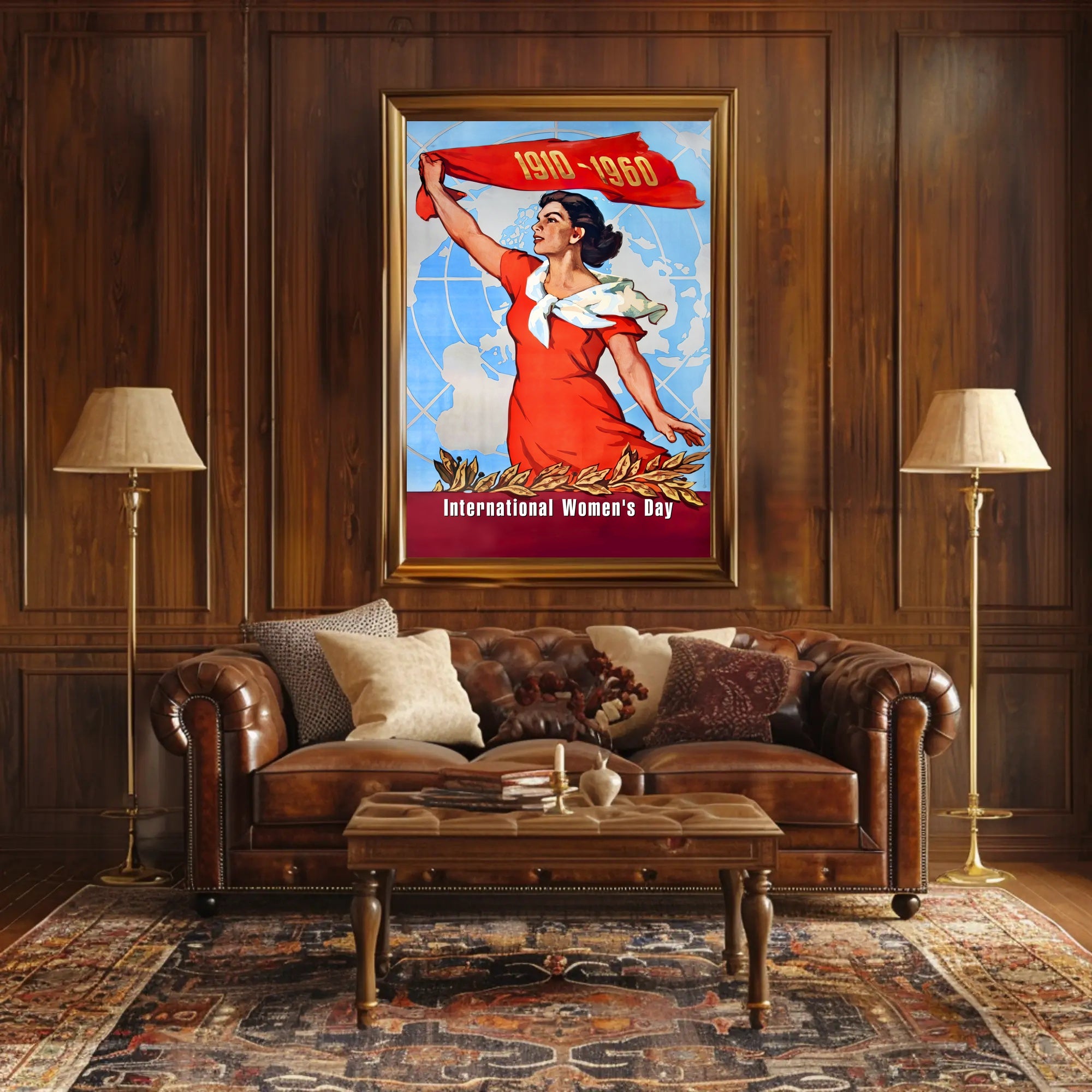 Empowering Vintage International Women's Day Propaganda Poster