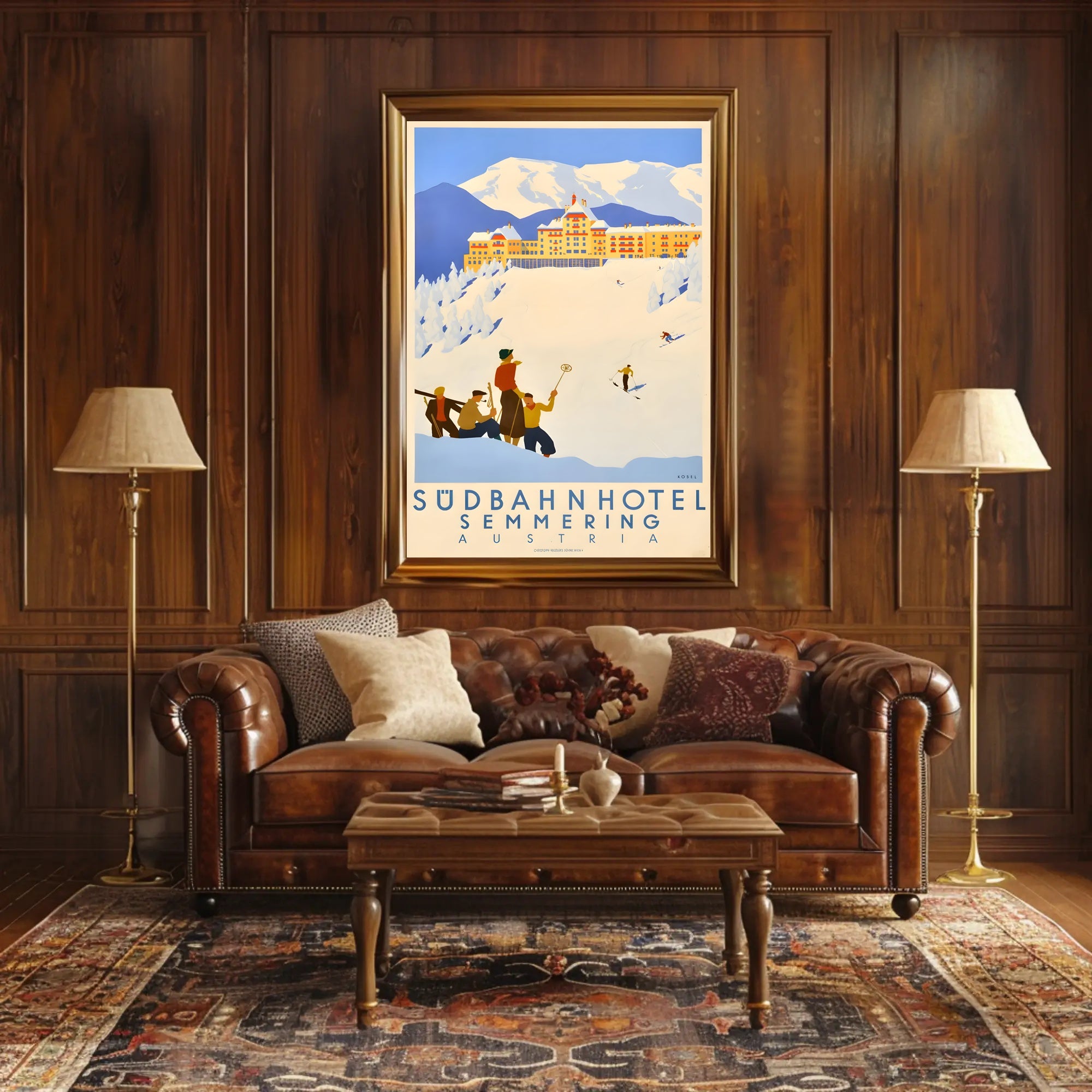 Semmering Ski Adventure Vintage Travel Poster PosterGoat