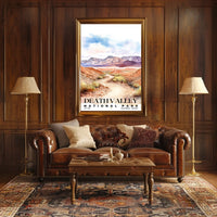 Death Valley Watercolor Wall Art Poster