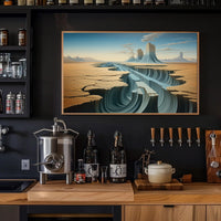 Surreal Desert Canyon Artistic Poster