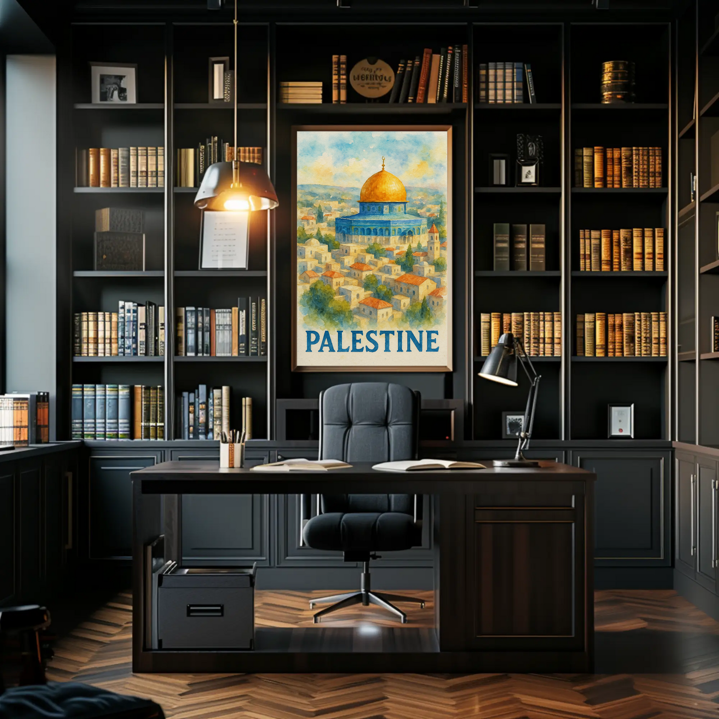 Palestine Dome Over Hills Travel Poster