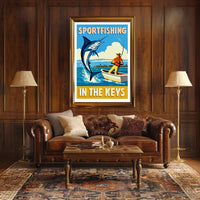 Sportfishing in the Keys Poster PosterGoat