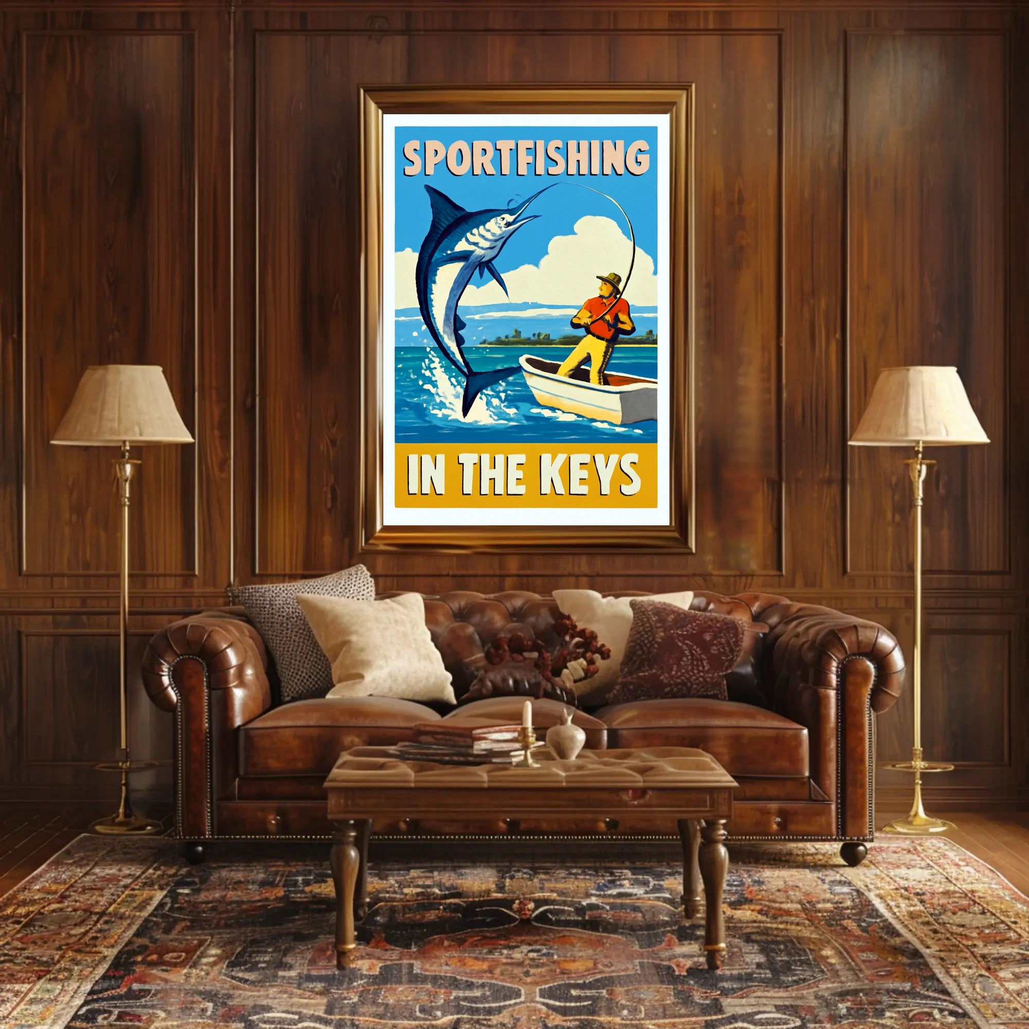 Sportfishing in the Keys Poster PosterGoat