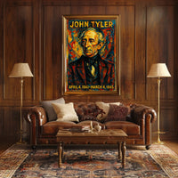 John Tyler 10th President of the United States Glitch Hop Art Poster