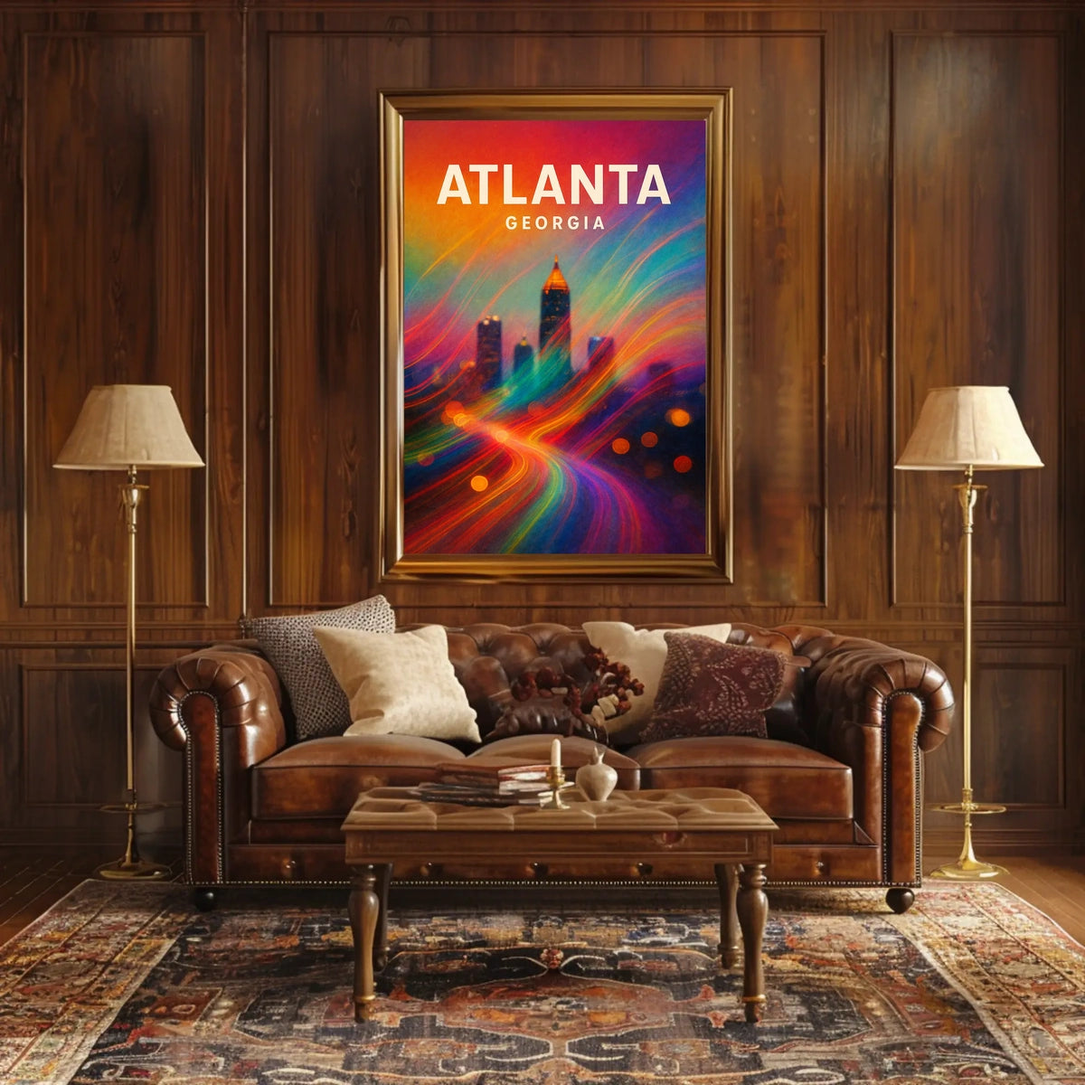 Atlanta, Georgia Vibrant Cityscape Poster