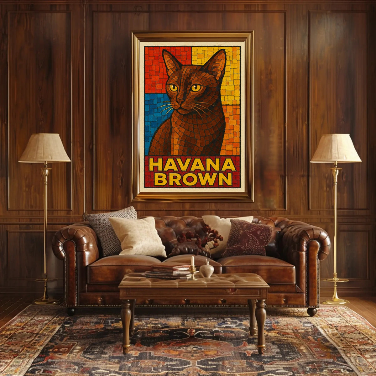 Havana Brown Cat Art Poster