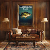 Largemouth Bass Freshwater Species Poster PosterGoat