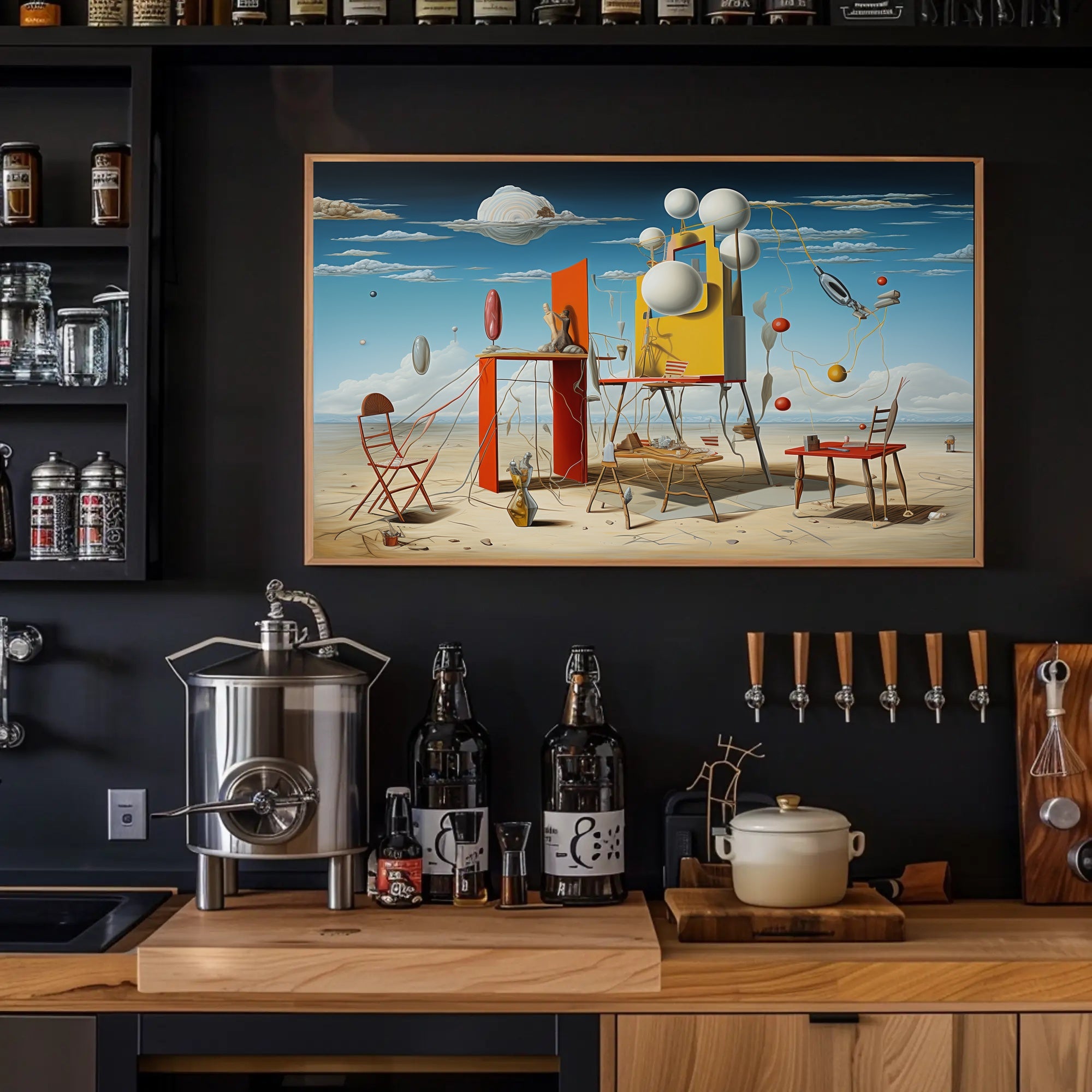 Surreal Desert Dreamscape Artistic Poster