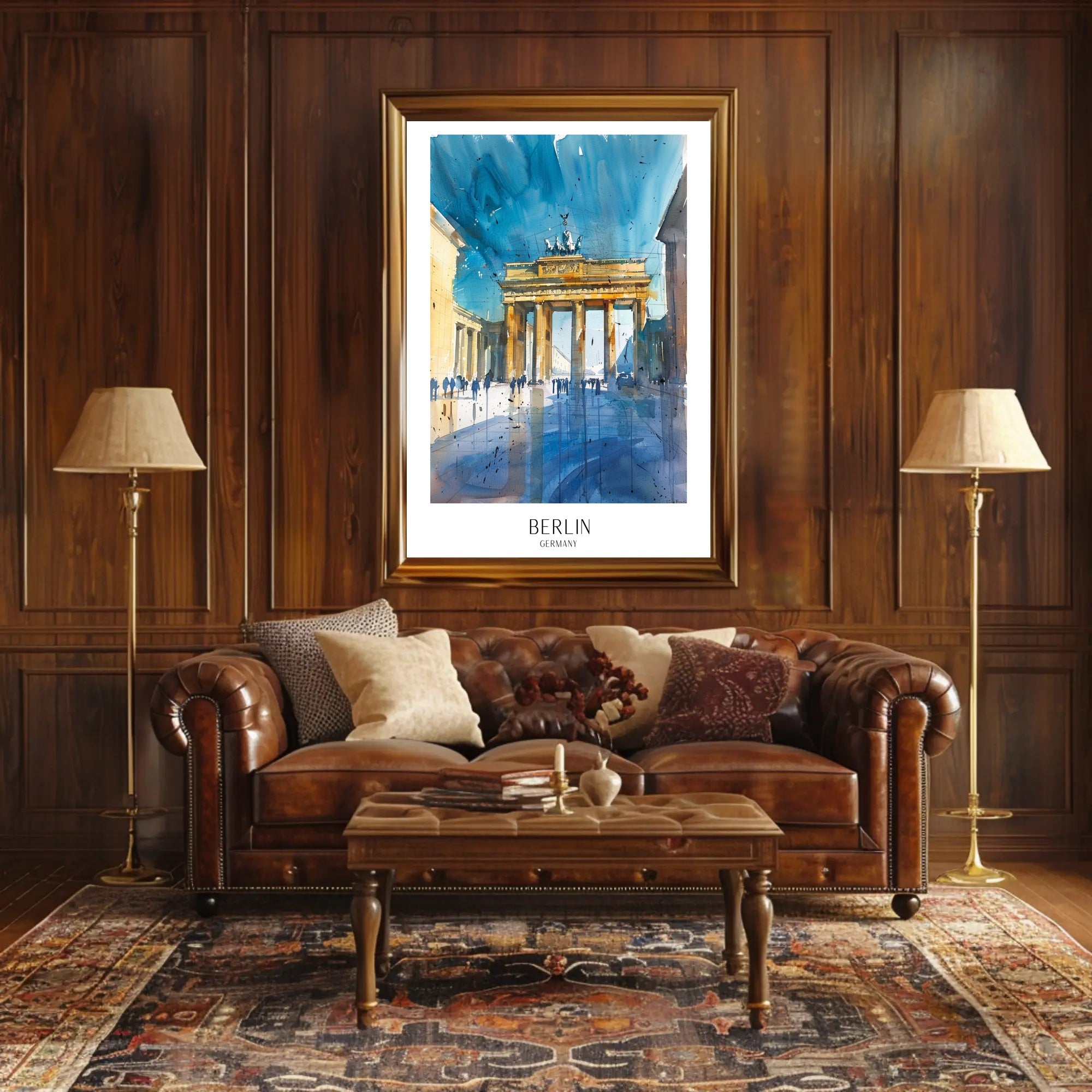 Brandenburg Gate Watercolor Travel Poster PosterGoat