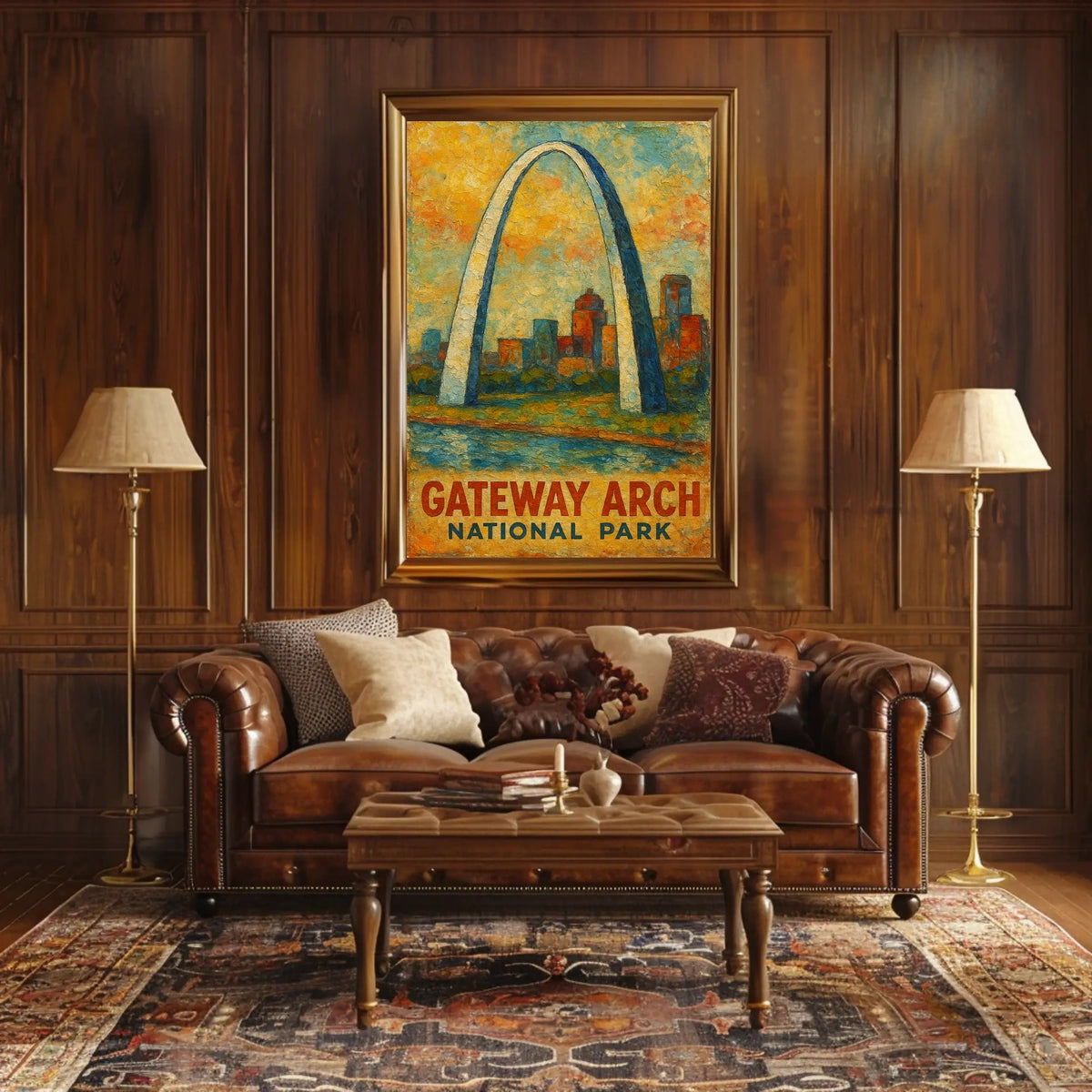 Gateway Arch National Park Vintage Decor Poster