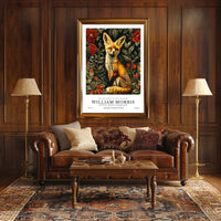 Artistic Fox with Floral Patterns: Abstract or Artistic Poster