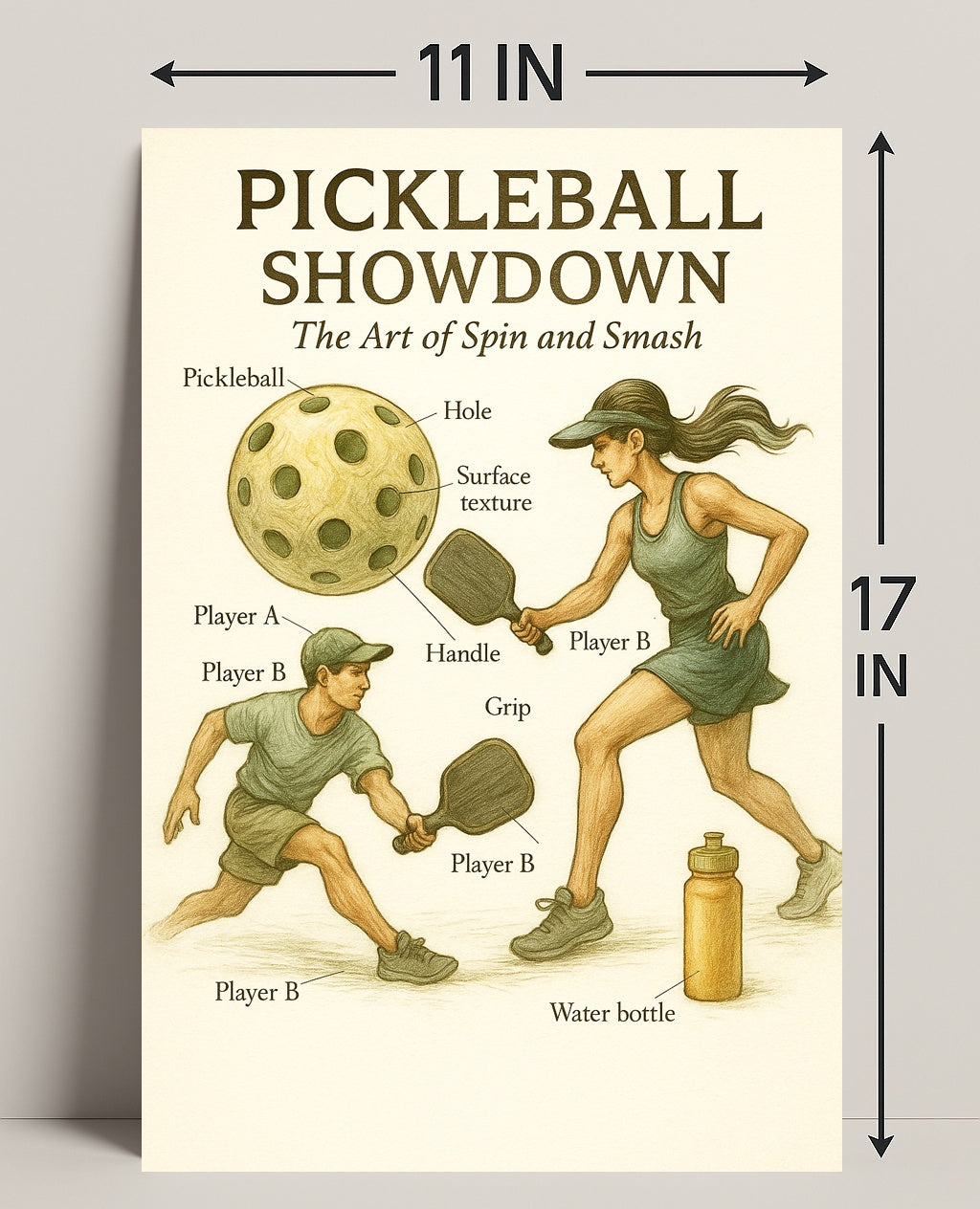 Pickleball Showdown Poster PosterGoat
