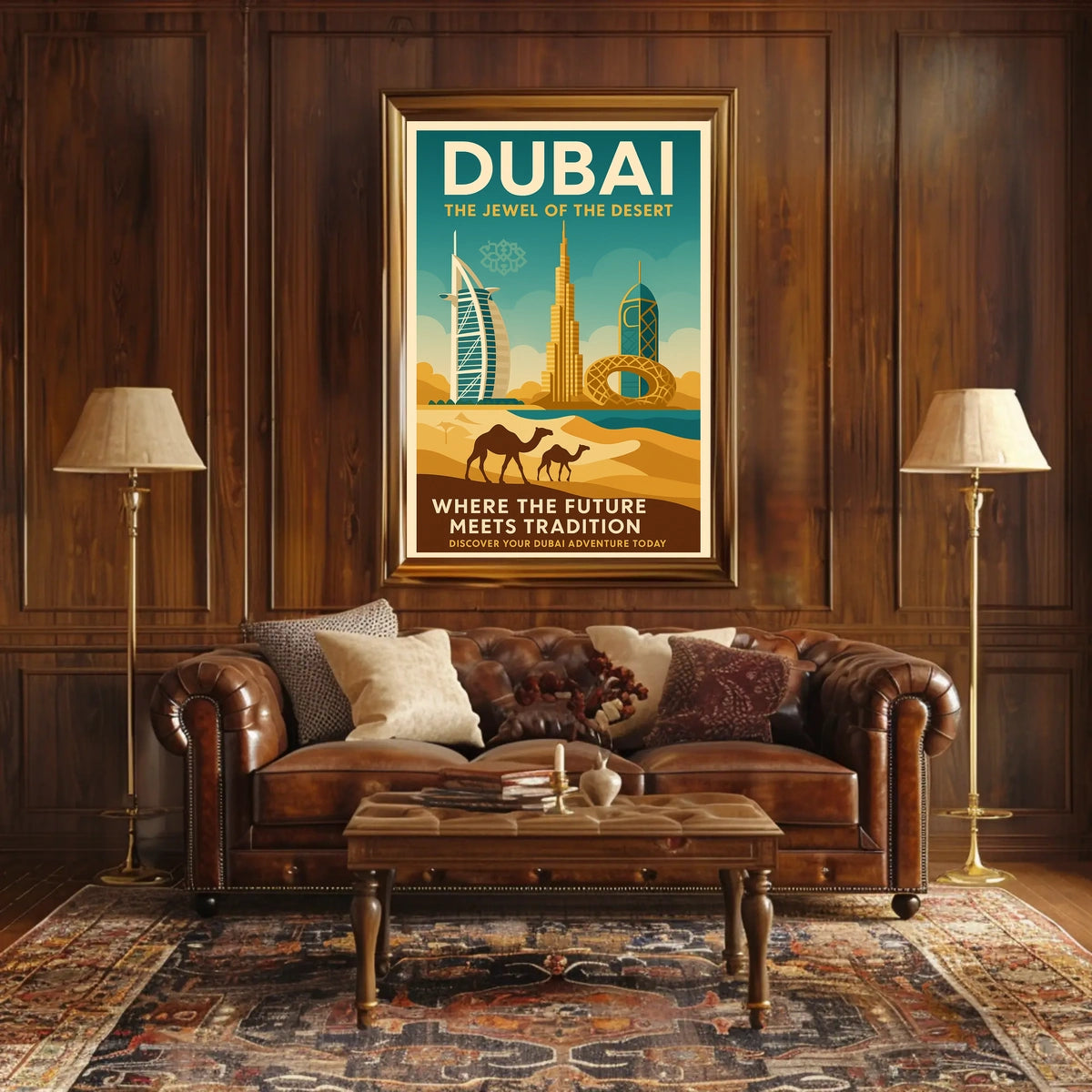 Dubai Poster Jewel of the Desert for Modern Home Decor