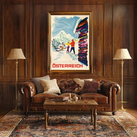 Österreich Winter Adventure Poster PosterGoat