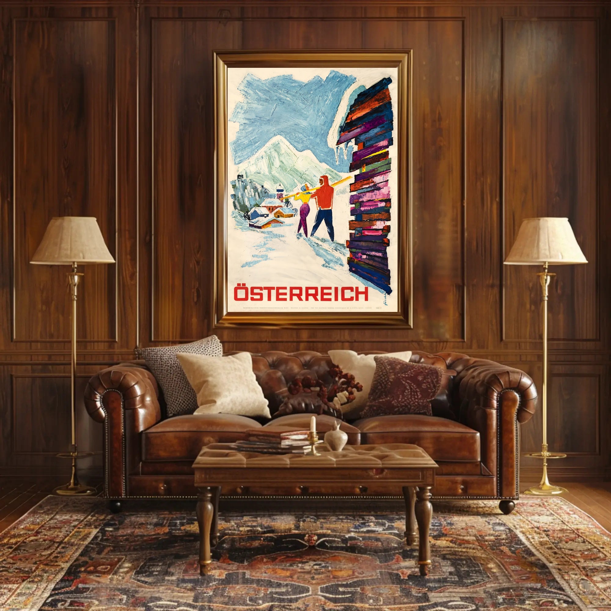 Österreich Winter Adventure Poster PosterGoat