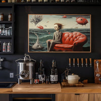 Surreal Ocean Dreamscape: Artistic Poster