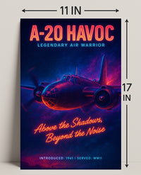 A-20 Havoc WWII Poster: Vintage Aircraft Art Collection