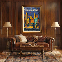 Manhattan A City of Towers Poster