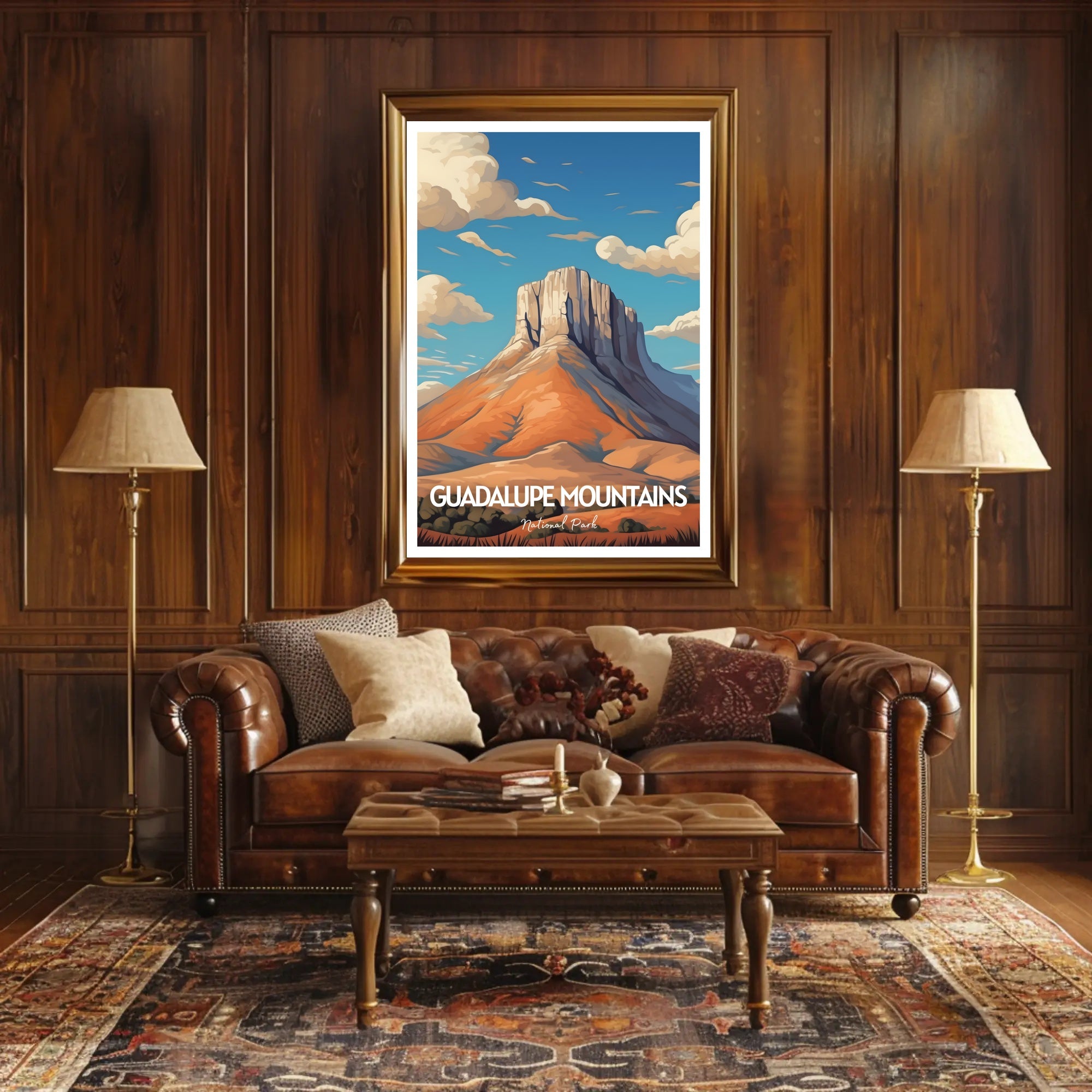 Guadalupe Mountains Poster Scenic National Park Print