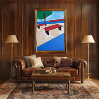 Abstract Park Scene Poster Modern Minimalist Print