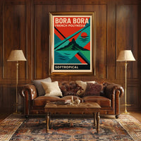 Bora Bora Retro Travel Poster PosterGoat