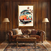 Vintage Road Trip Vibes Poster