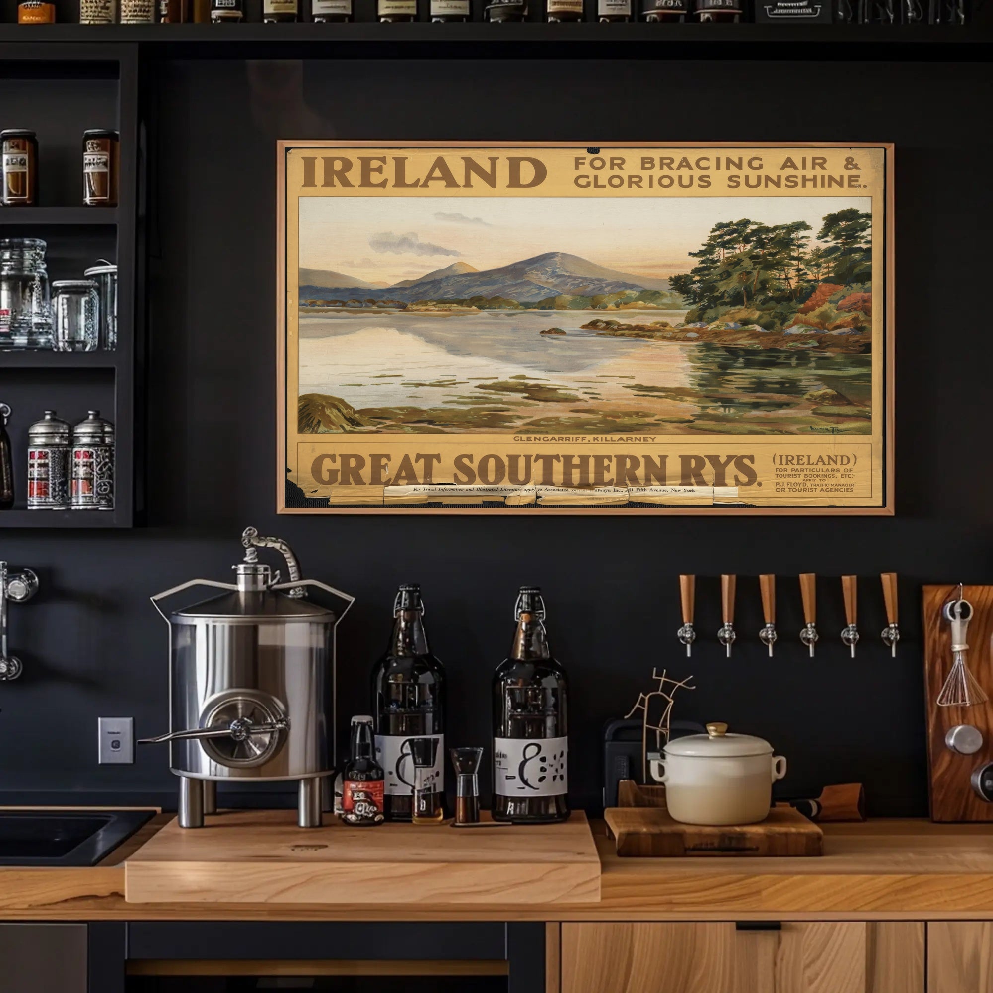 Ireland Glengarriff Killarney Vintage Poster PosterGoat