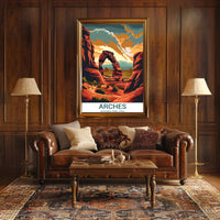 Delicate Arch Vibrant National Park Poster