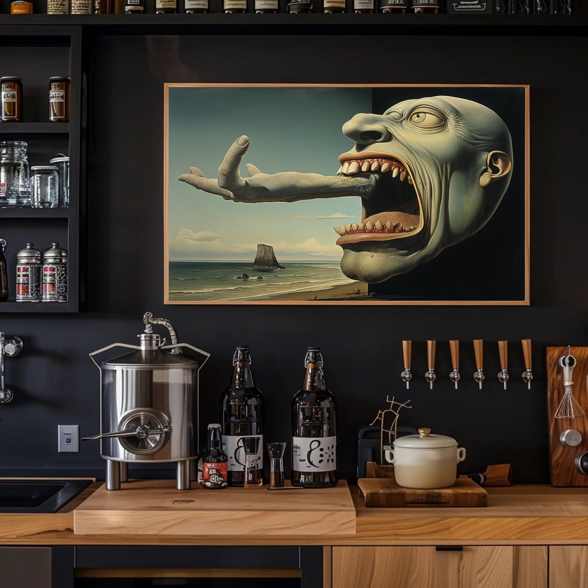 Surreal Coastal Grotesque Fantasy or Mythology Poster