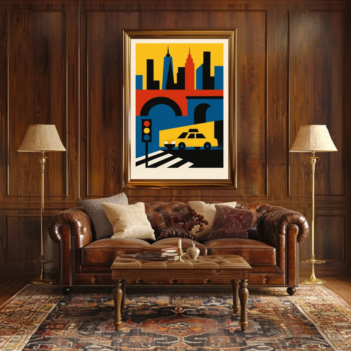 Urban Symphony City Poster Geometric Art For Modern Homes