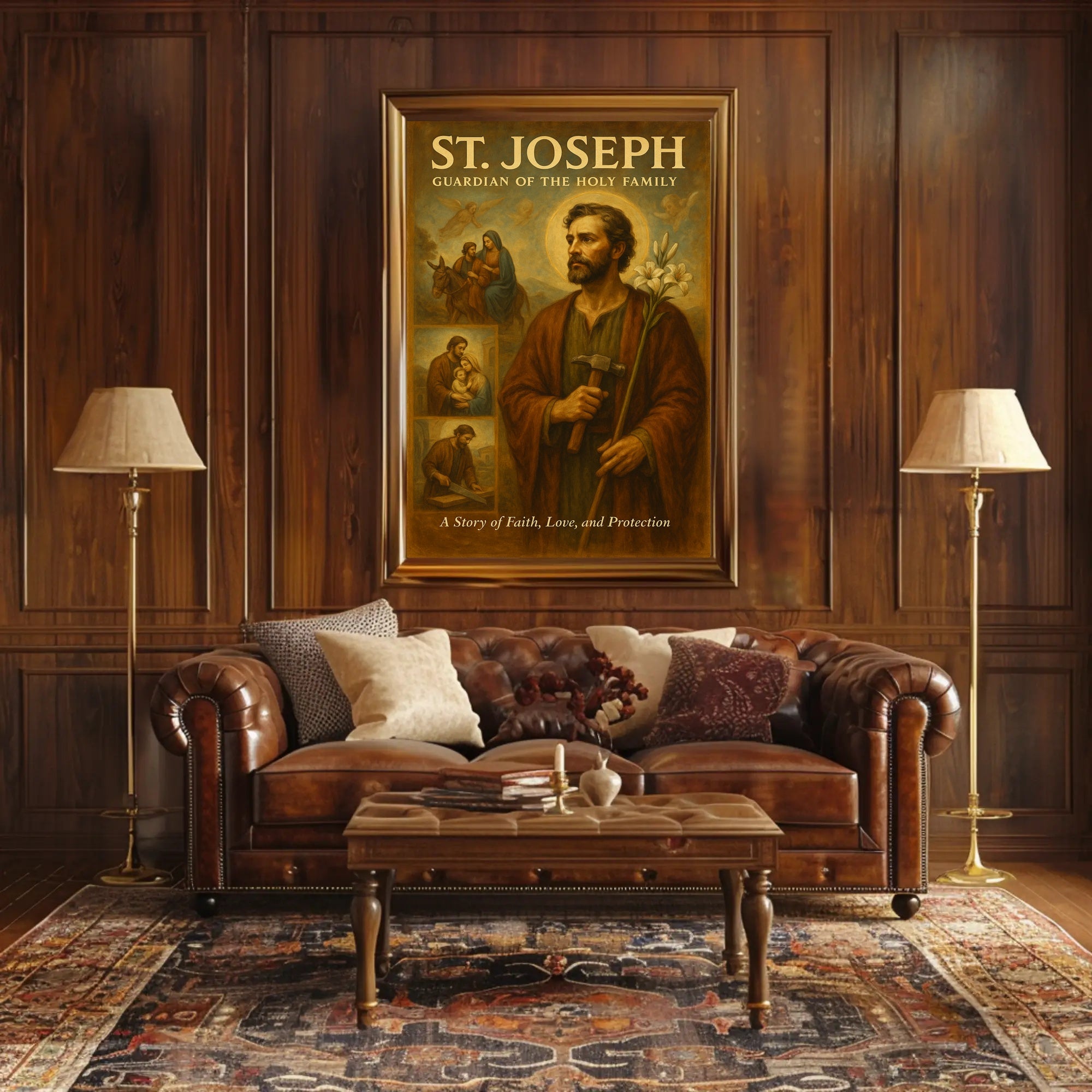 St. Joseph Guardian of the Holy Family Poster PosterGoat