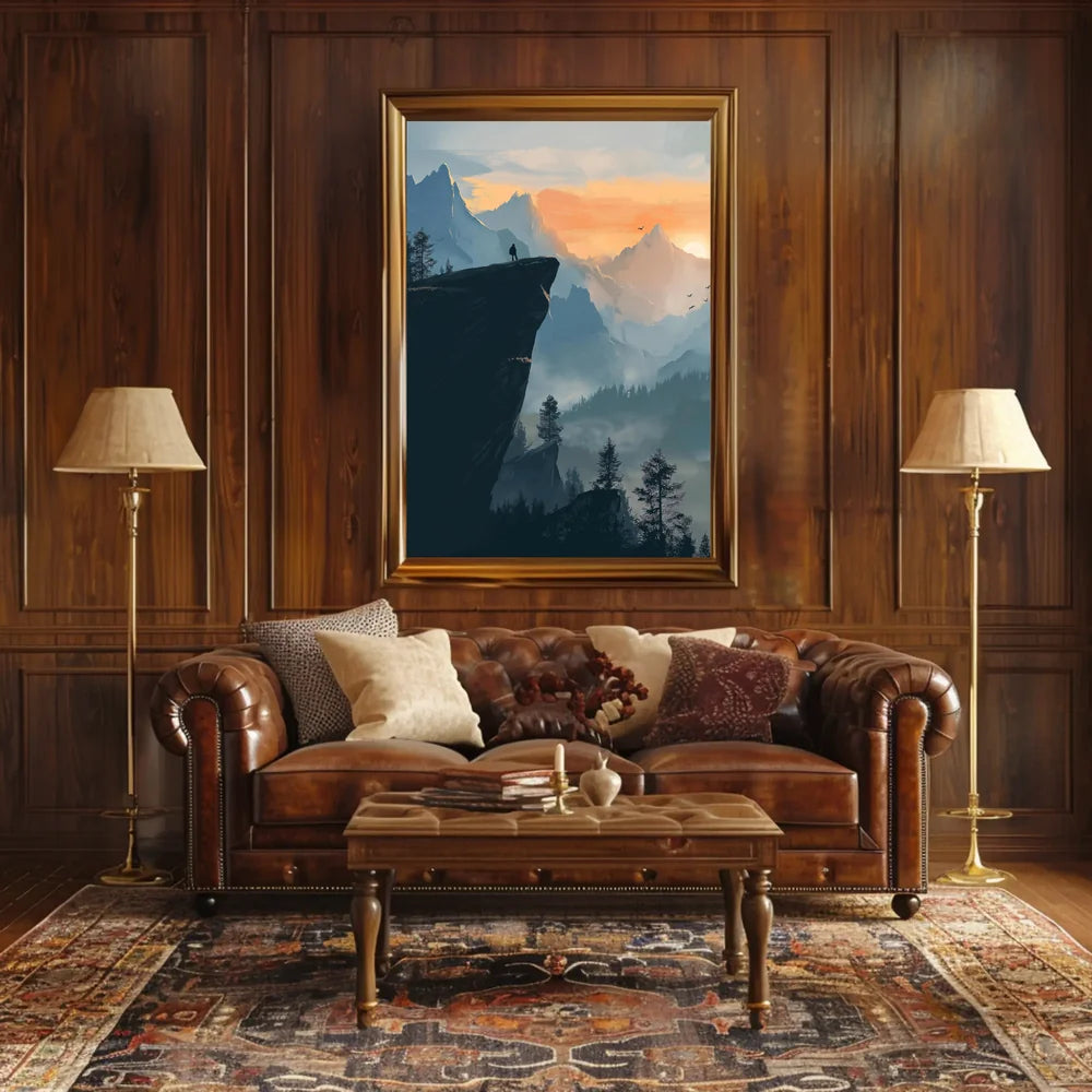 New York City Skyline Poster Vintage Travel Wall Art