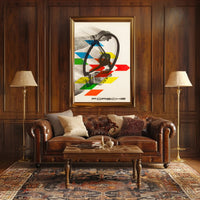 Porsche Steering Wheel Art Poster