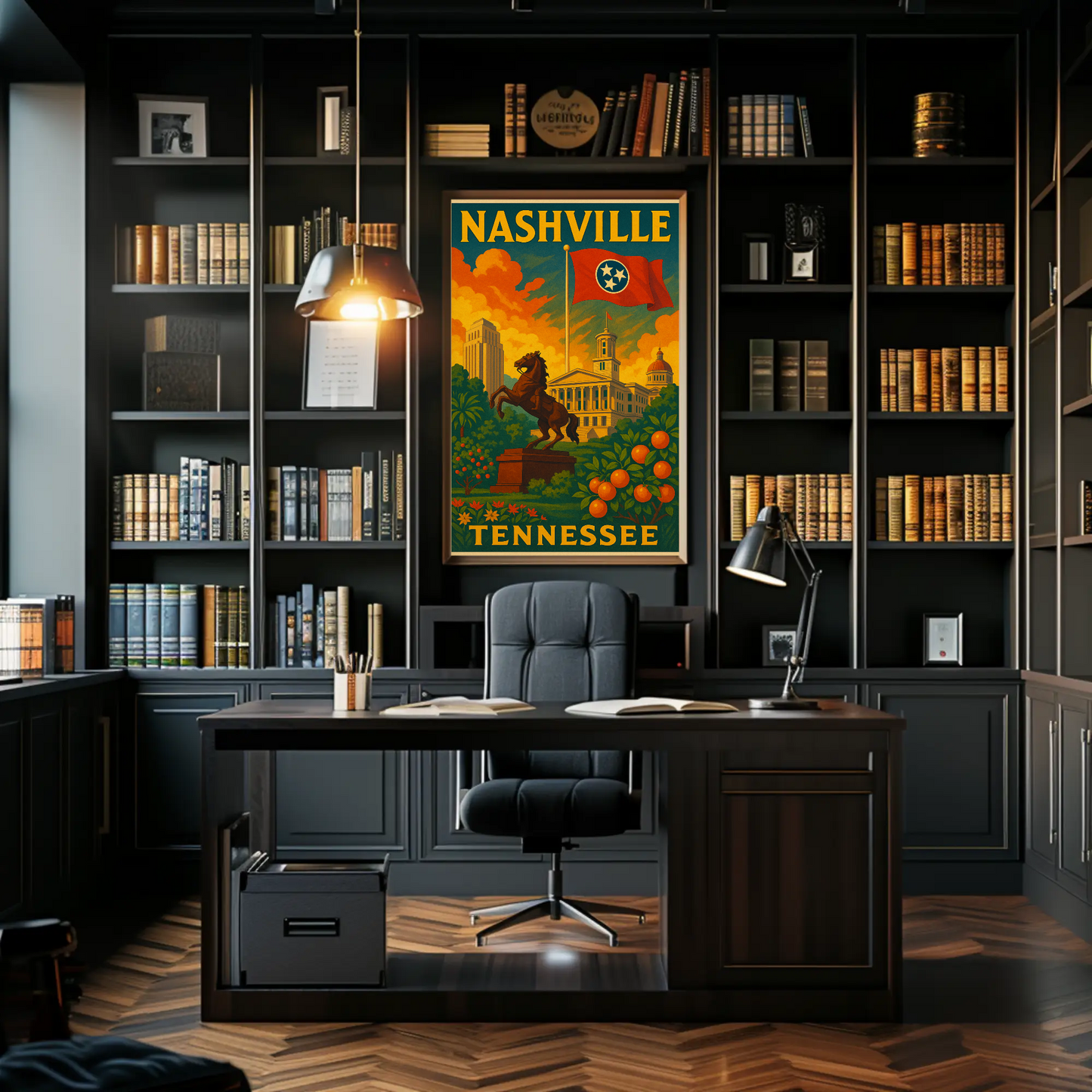 Nashville Tennessee Capitol City Travel Poster