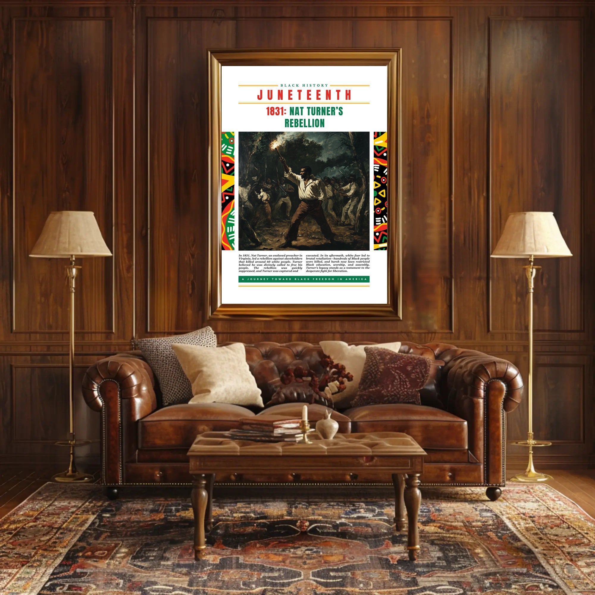 Nat Turner's Rebellion Infographic Historical Poster