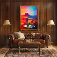 Vibrant Billings, Montana Poster