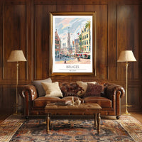 Charming Streets of Bruges Poster PosterGoat