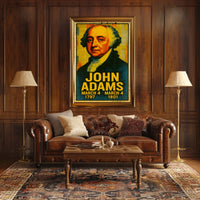 Patriotic Pop Art Historical Figure Bold Portrait American Revolution Tribute Poster