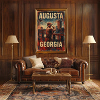 Augusta Georgia Golf Scenic Heritage Wall Art Print Inspired Wanderlust Home Decor Poster