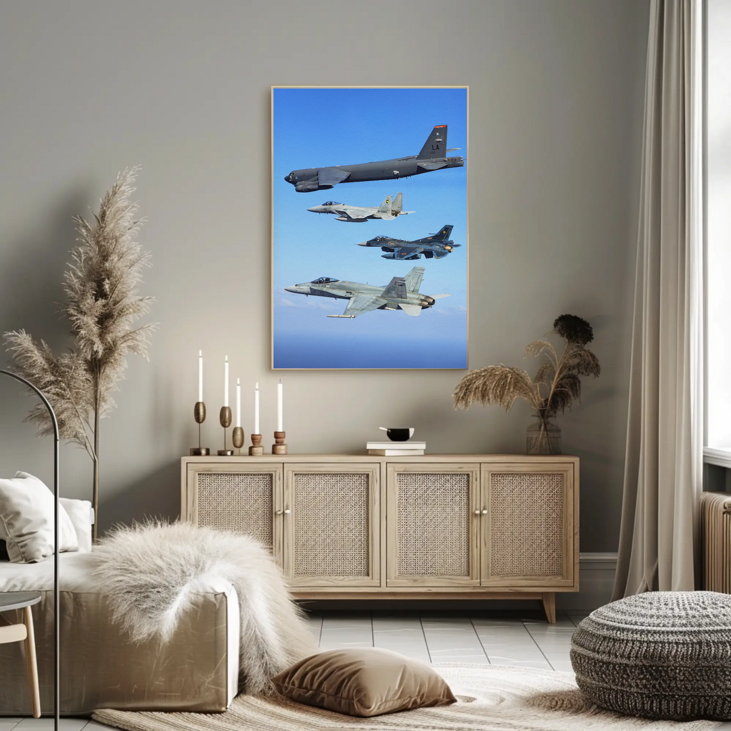 Vintage Poster Military Jets Formation