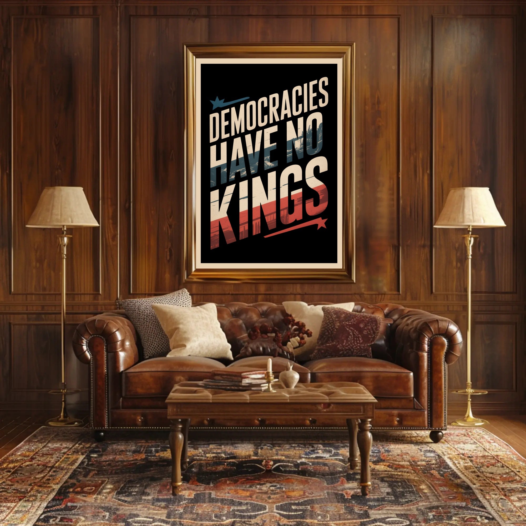 Empowering Political Poster with Patriotic Design and Bold Statement