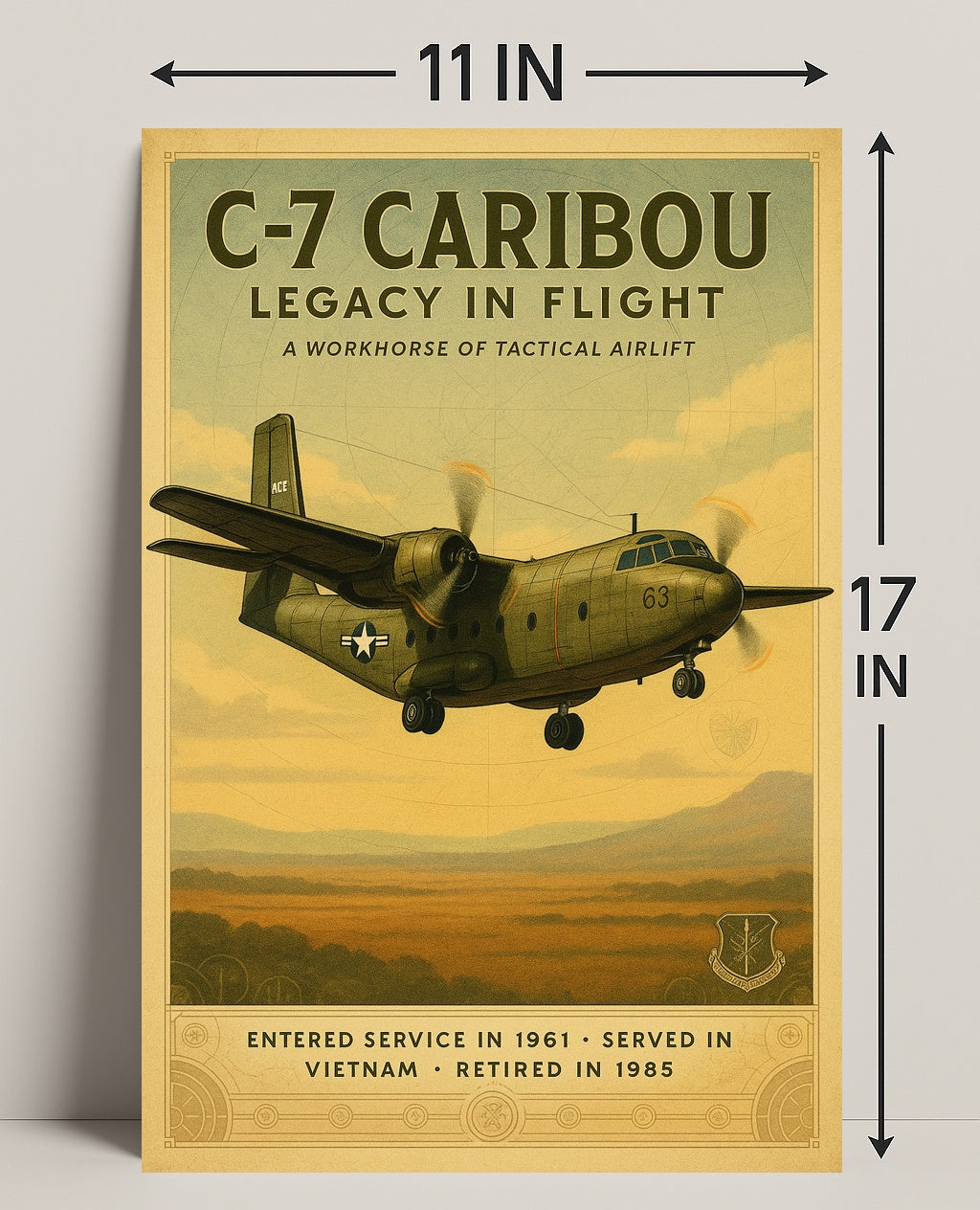 C-7 Caribou Legacy In Flight Poster Art PosterGoat