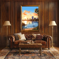 Serene Sunset in Darwin Urban or Cityscape Poster