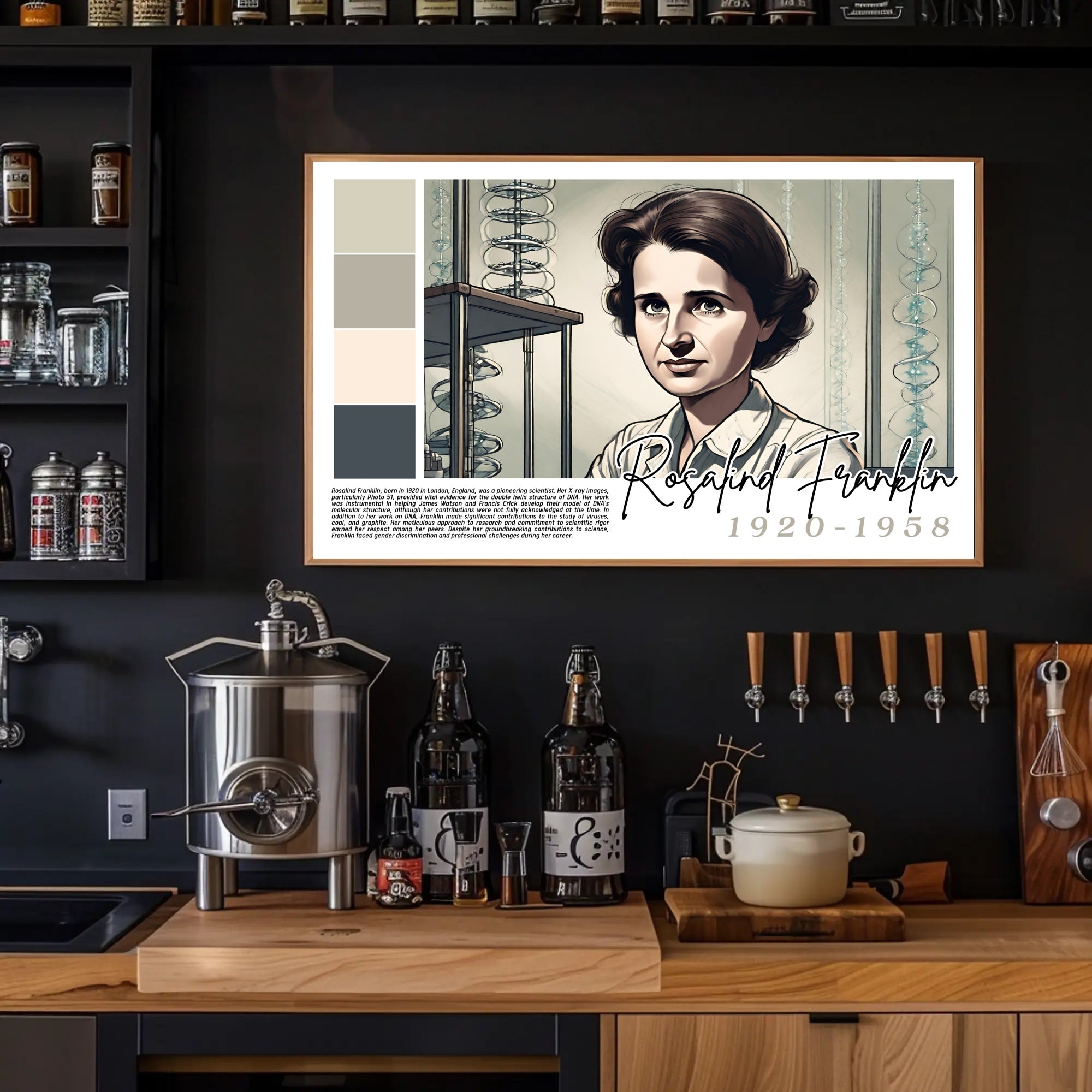 Rosalind Franklin: Pioneer of DNA Research Poster
