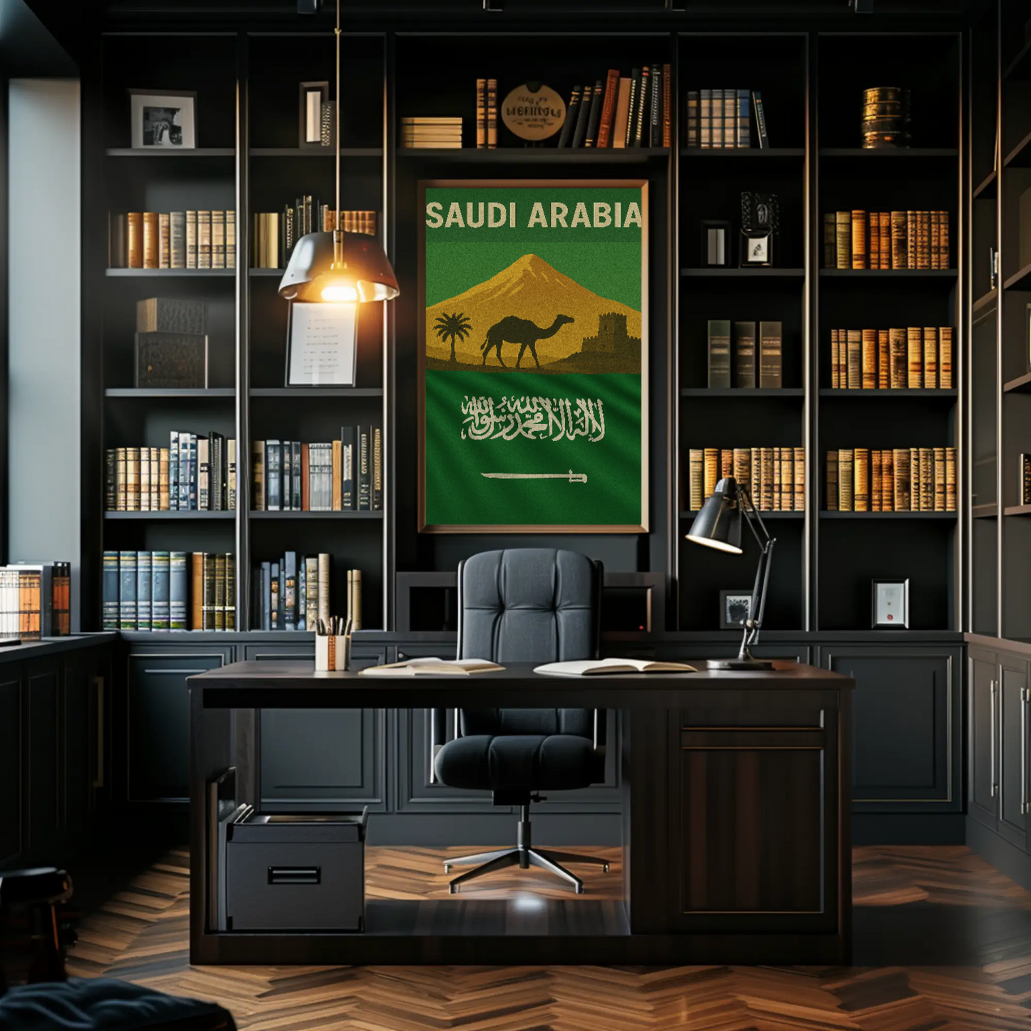 Saudi Arabian Vintage Design Cultural or Heritage Poster