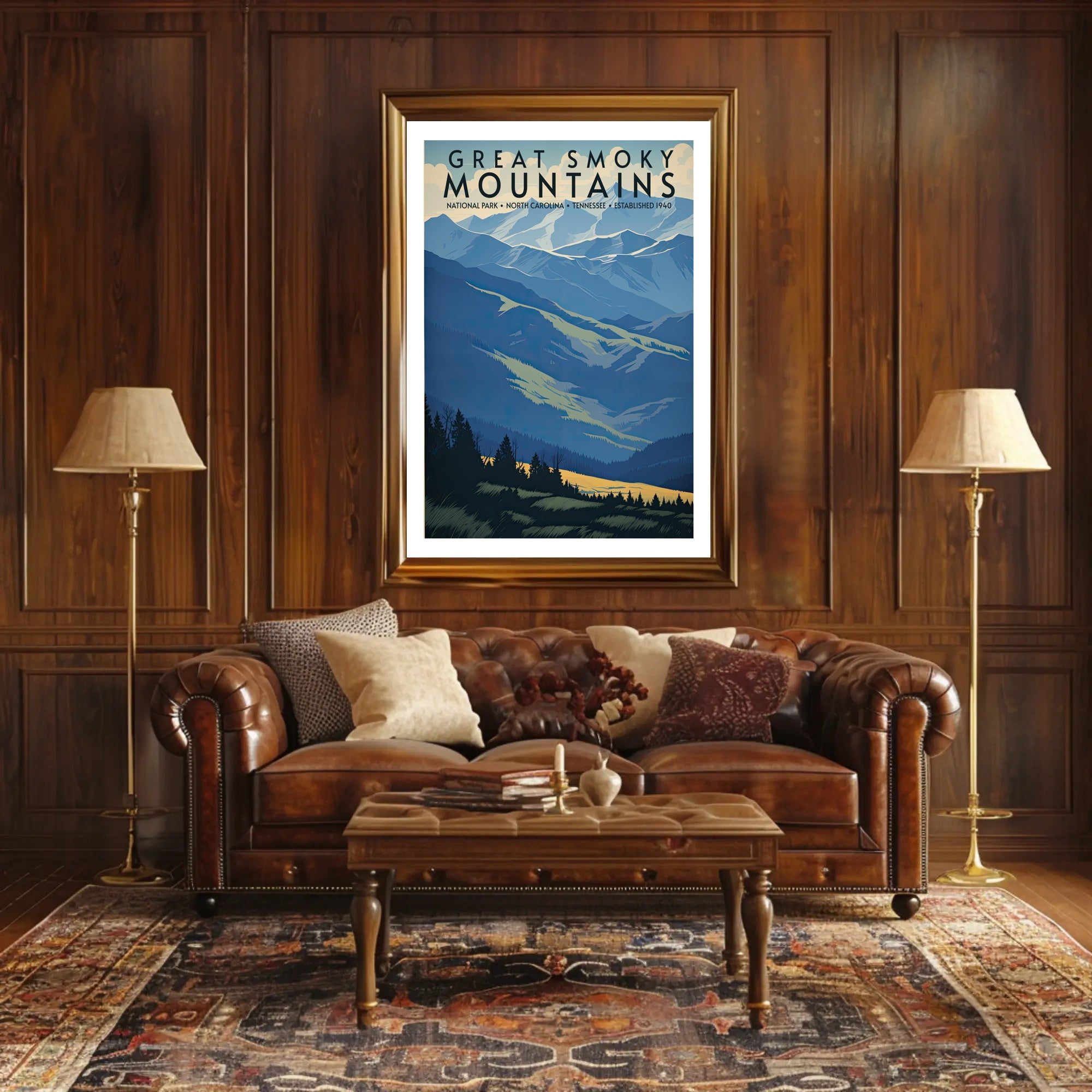 Great Smoky Mountains Scenic Poster Wall Art