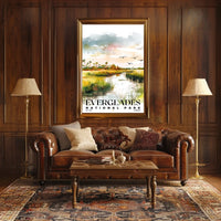 Everglades Watercolor Wall Art Poster