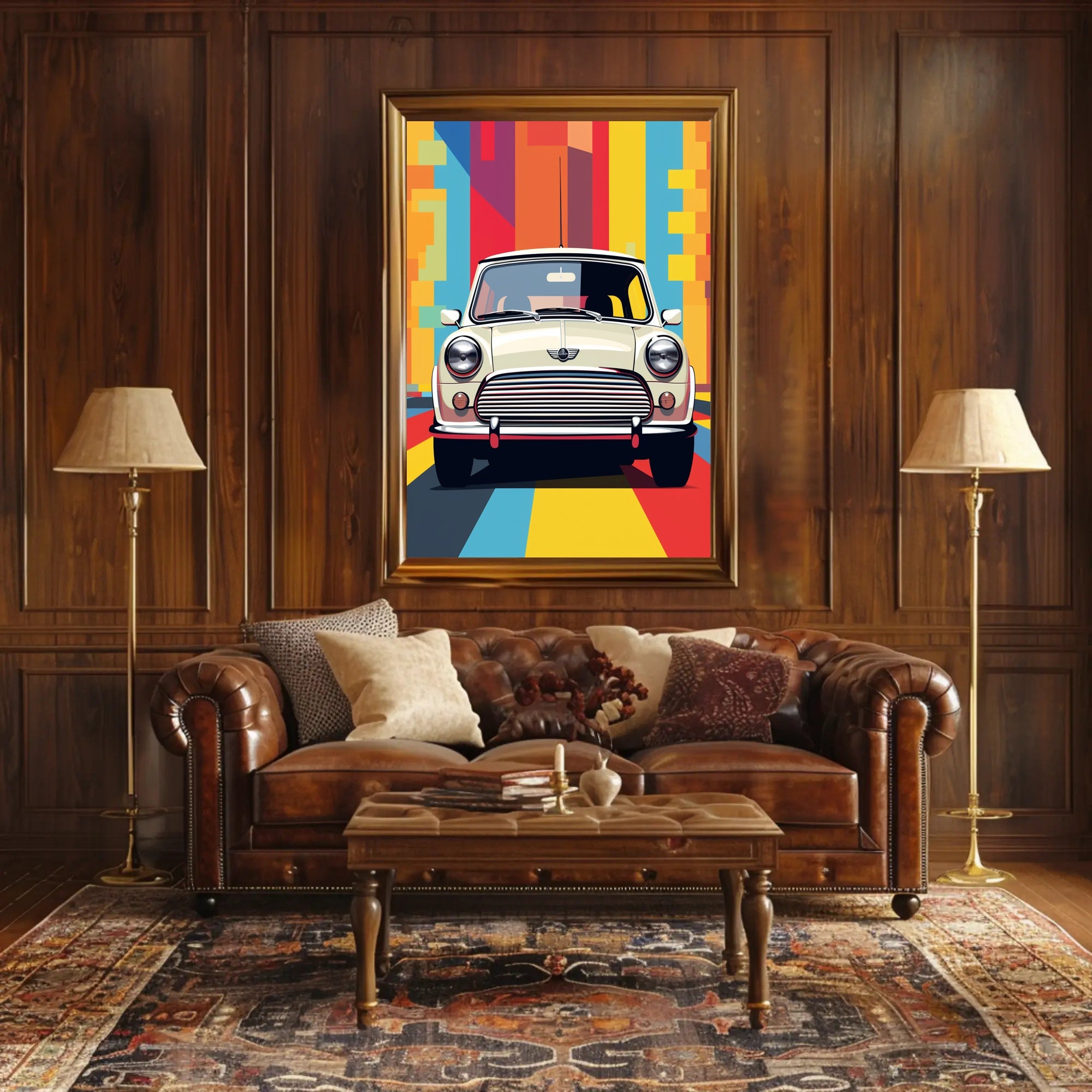 Retro Car Vibes Poster PosterGoat