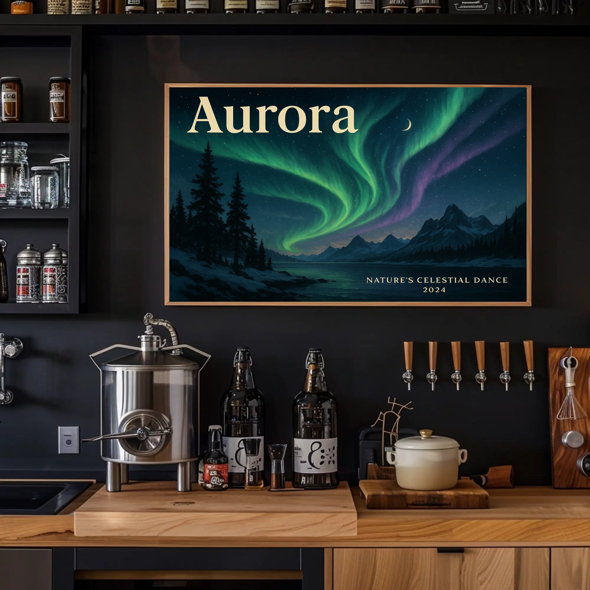Aurora 2024 Travel Poster Wall Art Print